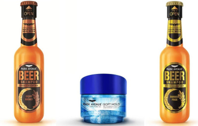 

Park Avenue DAMAGE FREE WITH SHINY BOUNCY & SOFT HOLD HAIR GEL(Set of 3)
