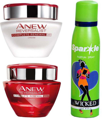 

Avon Anew Reversalist Complete Renewal Day Cream (50 ml) & one Reversalist Night Renewal Cream (50 g) with one do it perfume 30 ml(Set of 3)