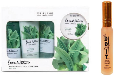 

Oriflame Sweden Sweden Love Nature Facial Kit Tea Tree with doit parfum(Set of 5)