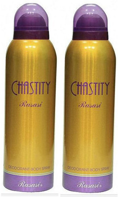 

Rasasi Chastity Deodorant Spray - For Girls(200 ml, Pack of 2)