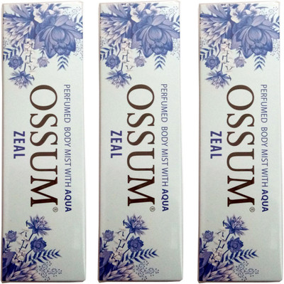

OSSUM ZEAL PERFUMED BODY MIST 115 ML Body Mist - For Men & Women(115 ml, Pack of 3)