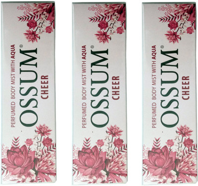 

OSSUM CHEER PERFUMED BODY MIST 115 ML Body Mist - For Men & Women(115 ml, Pack of 3)