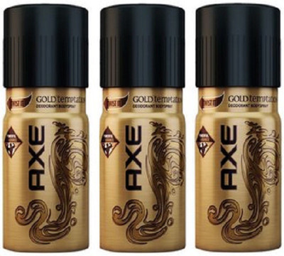 

AXE Gold Temptation Body Spray - For Men(450 ml, Pack of 3)
