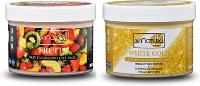 

Skinatura Fruits Skin Energizing + White Gold Lustrous Glow Face Pack (Combo of 2 - 400 gm each)(400 g)