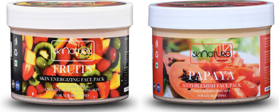 Skinatura Fruits Skin Energizing + Papaya Anti-Blemish Face Pack (Combo of 2 - 400 gm each)(400 g)