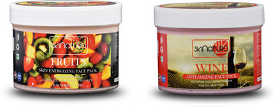 

Skinatura Fruits Skin Energizing + Wine Anti-Ageing Face Pack (Combo of 2 - 400gm each)(400 g)