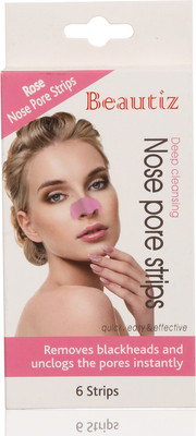 

Beautiz Deep Cleansing Black Head / White Heads Remover Nose Pore Strips ( 6 Strips Pack ) Rose(29 g)