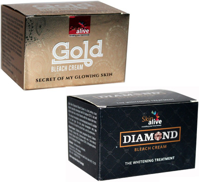 

SKIN ALIVE Gold & Diamond Bleach Cream for extra fairness & skin Whitening Treatment(150 g)