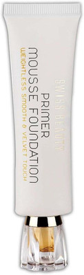 

Swiss Beauty Primer Mousse Foundation ~ Weightless Smooth & Velvet Touch ~ Color 01 (White Ivory) Foundation(White Ivory)