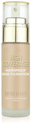 

Swiss Beauty High Coverage Waterproof Base Foundation ~ Weightless Matte Effect long Lasting Silky Smooth ~ Intelligent Color- Color Correction ~ Natural Nude 04 Foundation(Natural Nude)