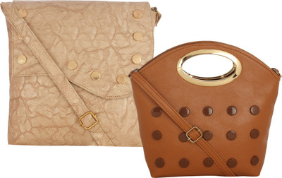 

Fillin Cart Sling Bag(Beige, Brown)
