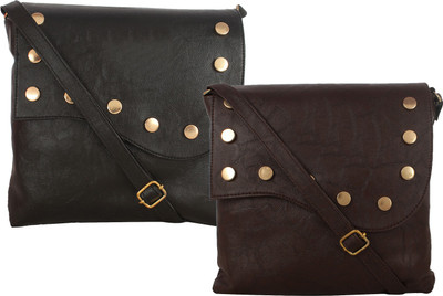 

Fillin Cart Sling Bag(Black, Brown)