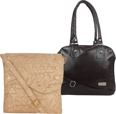 

Element Cart Sling Bag(Brown, Beige), Beige;brown