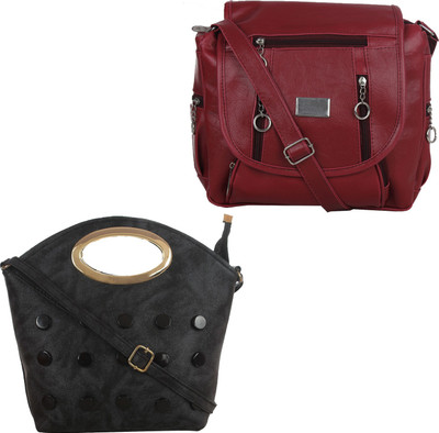 

Element Cart Sling Bag(Black, Maroon)