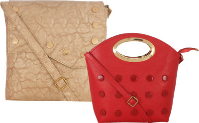 

Fillin Cart Sling Bag(Beige, Red)