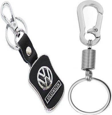 MGP FASHION volkswagon car slim metal and silver spring hook car combo Key Chain