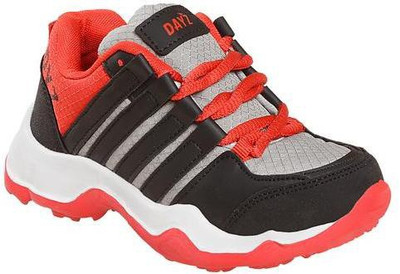 

Dayz Boys Lace Walking Shoes(Black, Black;red