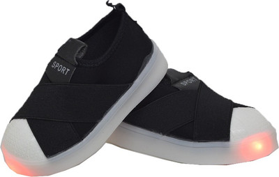 

PASSION PETALS Boys & Girls Slip on Sneakers(Black
