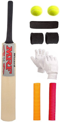 

SportsCorner Silver Sticker Poplar/Popular Willow Cricket Bat (For Tennis Ball) Full Size Combo (Kit of 6 Items) Cricket Kit