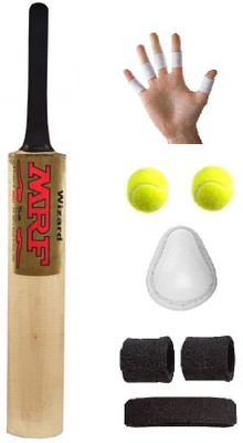 

SportsCorner Gold Sticker Poplar/Popular Willow Cricket Bat (For Tennis Ball) Size-5 Combo (Kit of 6 Items) Cricket Kit