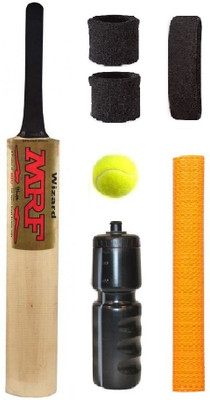 

SportsCorner Gold Sticker Poplar/Popular Willow Cricket Bat (For Tennis Ball) Full Size Combo (Kit of 7 Items) Cricket Kit