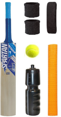 

SportsCorner Sparton Blue Sticker Poplar/Popular Willow Cricket Bat (For Tennis Ball) Size-6 Combo (Kit of 7 Items) Cricket Kit