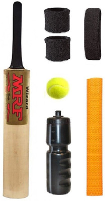 

SportsCorner Gold Sticker Poplar/Popular Willow Cricket Bat (For Tennis Ball) Size-5 Combo (Kit of 7 Items) Cricket Kit