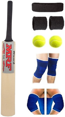 

SportsCorner Silver Sticker Poplar/Popular Willow Cricket Bat (For Tennis Ball) Size-6 Combo (Kit of 6 Items) Cricket Kit