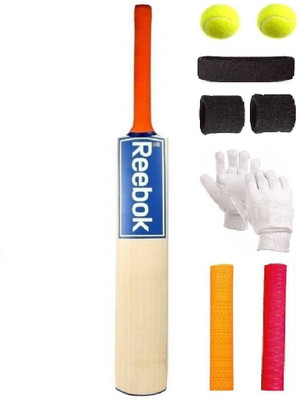 

SportsCorner Branded Blue Sticker Poplar/Popular Willow Cricket Bat (For Tennis Ball) Size-4 Combo (Kit of 6 Items) Cricket Kit