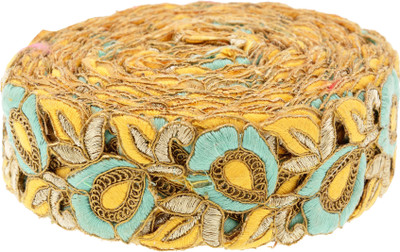 

Fabric and Lace LC002 Multicolour Machine Made floral Embroidery Lace Reel(Pack of 1)