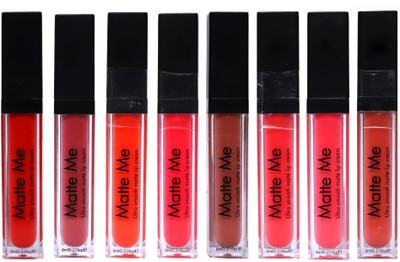 

THE LOOKS Matte Liquid Lipsticks & Lip gloss pack of 8(multicolor)