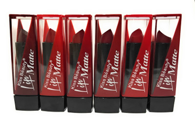 

Kiss Beauty Moisturizing, Matte , Rich Colour Lipstick(Set Of-6)(Multicolour)