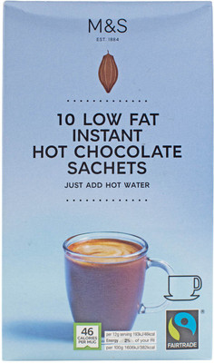 

Mark & Spencer 10 Low Fat Instant Hot Chocolate Sachets - 120g (10x12g) 120 g