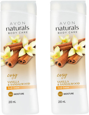 Avon Anew Naturals Hand & Body Lotion (set of 2) - Vanilla & Sandalwood 200ml each(400 ml)