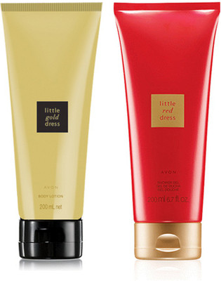 

Avon Anew Little Dress Body Lotion (Gold & Red) - 200 ml each(300 ml)