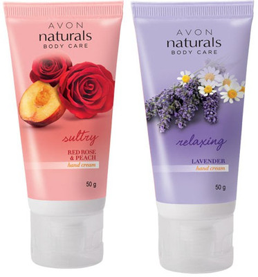 

Avon Anew Naturals Lavender & Chamomile + Red Rose & Peach Hand Cream - 50 ml each(100 ml)