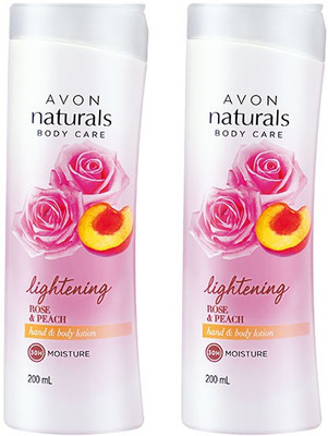 

Avon Anew Naturals Hand & Body Lotion (set of 2) - Rose & Peach 200ml each(400 ml)