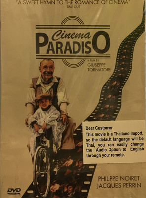 

Cinema Paradiso (1988) Giuseppe Tornatore DVD (region - free) no english language and no english subtitle(DVD Italian)