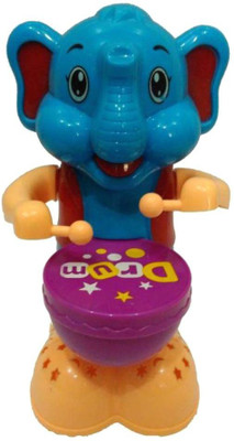 

J K INTERNATIONAL Clever Elephant Beat The Drum with Music and Light (Multicolor)(Multicolor)