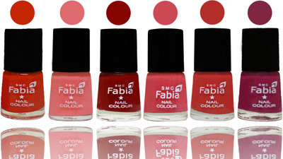 

Fabia Nail Polish Matte Look Attractive Your Nails Fire Orange-Baby Pink-Bold Red-Strawberry-Candy Orange-Dark Magenta(Pack of 6)