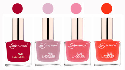 

Lady Fashion Ultra High Shine Long Stay Nail Polish Pink,Silky Purple,Silky Pink,Orange Silk(Pack of 4)