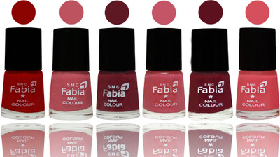 

Fabia Nail Polish Matte Look Attractive Your Nails Red-Coral Pink -Jam-Light Pink-Maroon-Punch Pink(Pack of 6)