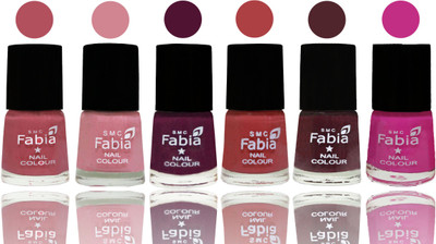 

Fabia Nail Polish Matte Look Attractive Your Nails Mauve Pink-Rose-Boysenberry-Peach-Wine-Pink Pink(Pack of 6)