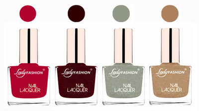 

Lady Fashion Ultra High Shine Long Stay Nail Polish Pink,Maroon,Grey,Beach Nude(Pack of 4)