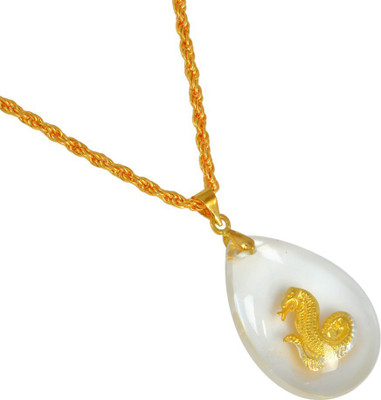 memoir Snake inside Men and Women Gold-plated Quartz Brass Pendant