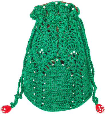 

ShopMeFast Handcrafted Crochet Pattern Ethnic Green Potli(Green)