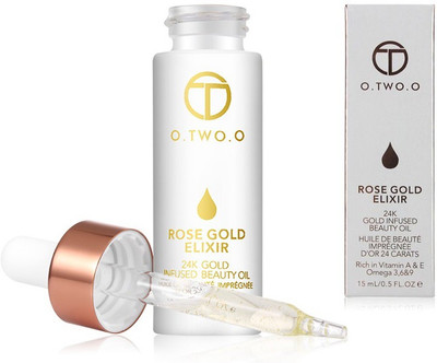 

O.TWO.O 9116 : Rose Gold Elixir 24K Gold Infused Beauty Oil - Radiating Beauty, Moisturizing(15 ml)