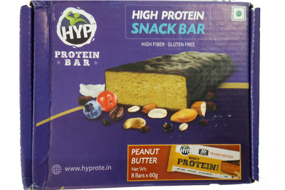 

Hyp Peanut Butter Pack of 8 Bars x 60g Protein Bars(480 g, Peanut Butter)
