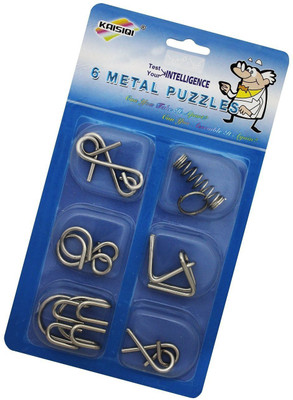 

Shopat7 Stainless Steel 6 Metallic Intellectual Puzzles For All Age Groups.(6 Pieces)