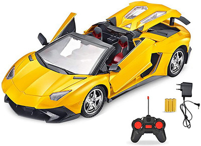 

Webby Rechargeable Remote Control LED Toy Car, Yellow(Multicolor)